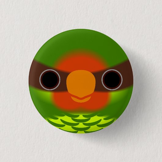 Het gezicht van een Mindanao loriket Ronde Button 3,2 Cm (Voorkant)