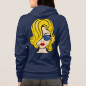 Het gezicht van een mooie vrouw hoodie (Achterkant)
