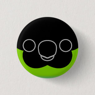 Het gezicht van een Nanday parkiet Ronde Button 3,2 Cm