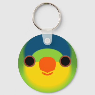 Het gezicht van een Nieuw-Caledonische loriket Sleutelhanger