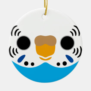 Het gezicht van een normaal hemelsblauw vrouw keramisch ornament