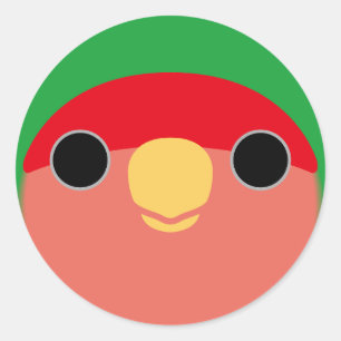 Het gezicht van een normale perzik-geconfronteerd ronde sticker