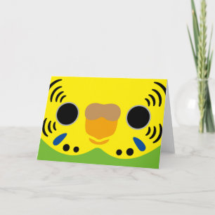 Het gezicht van een normale vrouw budgie kaart
