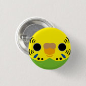 Het gezicht van een normale vrouw budgie ronde button 3,2 cm (Voorkant /achterkant)