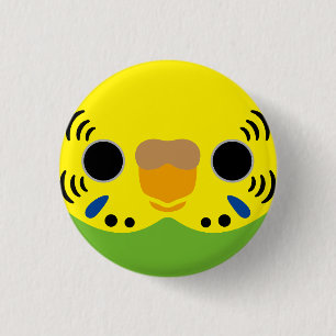 Het gezicht van een normale vrouw budgie ronde button 3,2 cm
