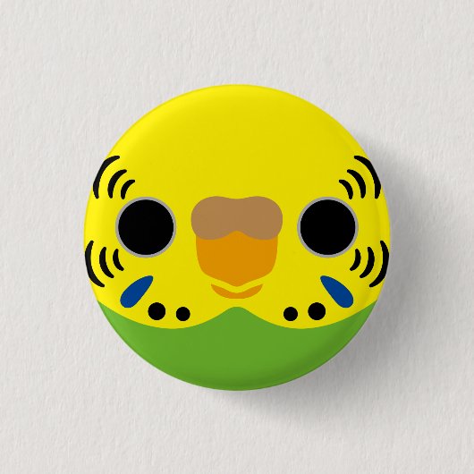 Het gezicht van een normale vrouw budgie ronde button 3,2 cm (Voorkant)