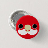 Het gezicht van een oosterse rosella ronde button 3,2 cm (Voorkant /achterkant)