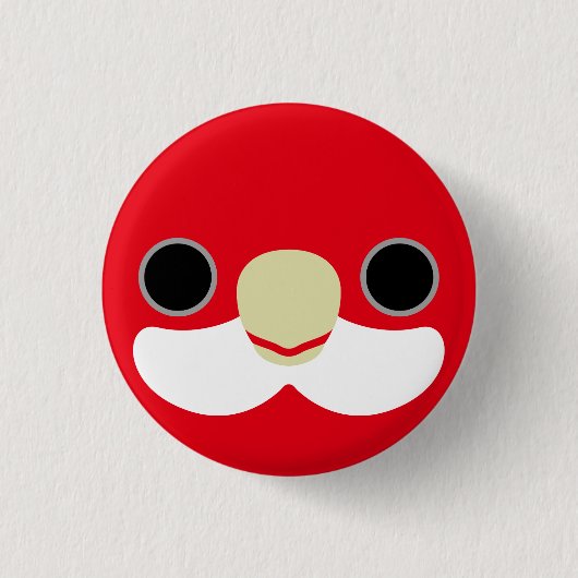 Het gezicht van een oosterse rosella ronde button 3,2 cm (Voorkant)