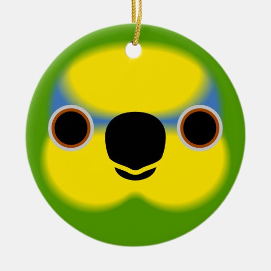 Het gezicht van een Oranje Amazone Keramisch Ornament (Voorkant)