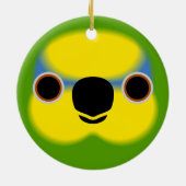 Het gezicht van een Oranje Amazone Keramisch Ornament (Achterkant)