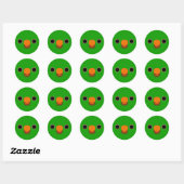Het gezicht van een Palm Loriket Ronde Sticker (Vel)