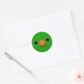 Het gezicht van een Palm Loriket Ronde Sticker (Envelop)
