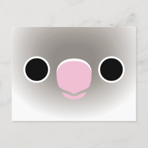 Het gezicht van een Pastel blauwe gemaskerde loveb Feestdagenkaart