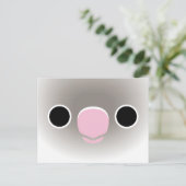 Het gezicht van een Pastel blauwe gemaskerde loveb Feestdagenkaart (Staand voorkant)