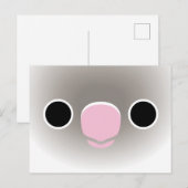 Het gezicht van een Pastel blauwe gemaskerde loveb Feestdagenkaart (Voorkant / Achterkant)