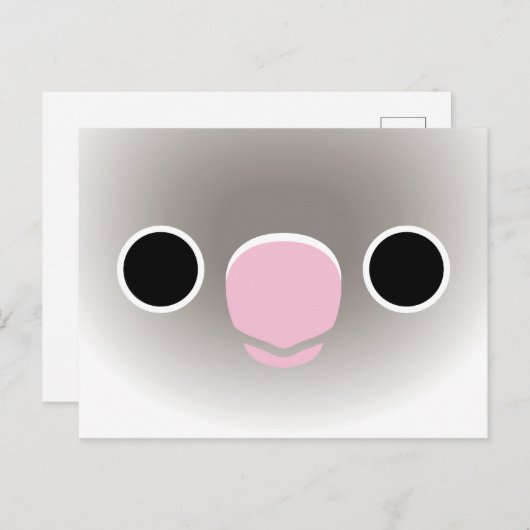 Het gezicht van een Pastel blauwe gemaskerde loveb Feestdagenkaart (Voorkant / Achterkant)