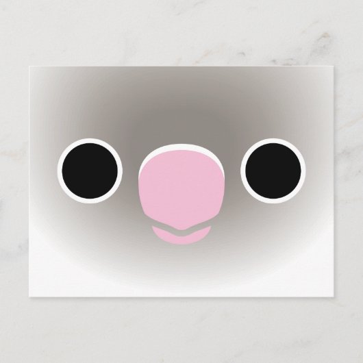 Het gezicht van een Pastel blauwe gemaskerde loveb Feestdagenkaart (Voorkant)