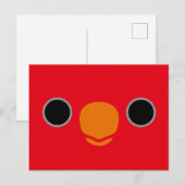 Het gezicht van een rode Lory Feestdagenkaart (Voorkant / Achterkant)