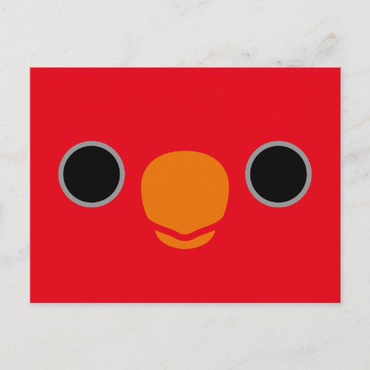 Het gezicht van een rode Lory Feestdagenkaart (Voorkant)