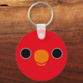 Het gezicht van een rode Lory Sleutelhanger (Achterkant)