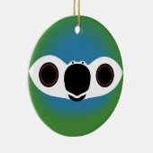 Het gezicht van een roodbuikara keramisch ornament (Rechts)