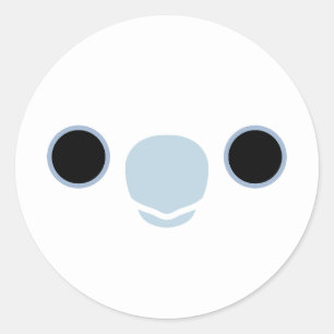 Het gezicht van een Salomonse kaketoe Ronde Sticker
