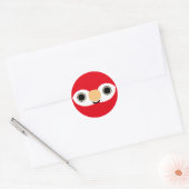 Het gezicht van een Scarlet ara Ronde Sticker (Envelop)