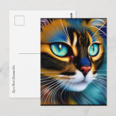 Het gezicht van een schattig Lynx-punt Siamese Briefkaart (Voorkant / Achterkant)