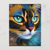 Het gezicht van een schattig Lynx-punt Siamese Briefkaart (Voorkant)