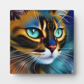 Het gezicht van een schattig Lynx-punt Siamese Fotoplaat (Voorkant)