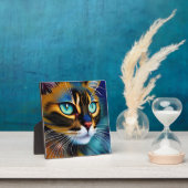 Het gezicht van een schattig Lynx-punt Siamese Fotoplaat (Insitu)