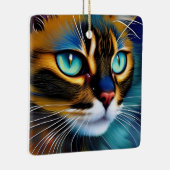 Het gezicht van een schattig Lynx-punt Siamese Keramisch Ornament (Rechts)