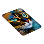 Het gezicht van een schattig Lynx-punt Siamese Magneet (Rechterzijde)