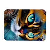 Het gezicht van een schattig Lynx-punt Siamese Magneet (Horizontaal)