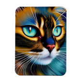 Het gezicht van een schattig Lynx-punt Siamese Magneet (Verticaal)