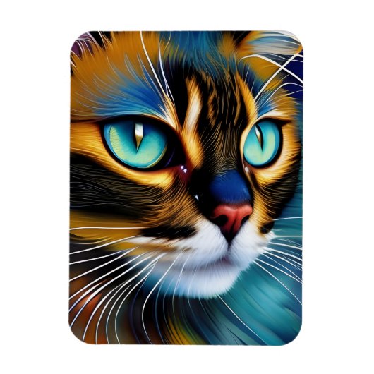 Het gezicht van een schattig Lynx-punt Siamese Magneet (Verticaal)