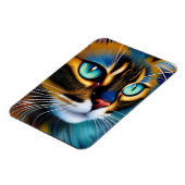 Het gezicht van een schattig Lynx-punt Siamese Magneet (Linkerzijde)