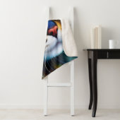 Het gezicht van een schattig Lynx-punt Siamese Sherpa Deken (In situ)