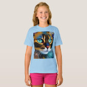 Het gezicht van een schattig Lynx-punt Siamese T-shirt (Voorkant volledig)