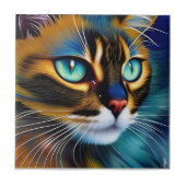 Het gezicht van een schattig Lynx-punt Siamese Tegeltje (Voorkant)