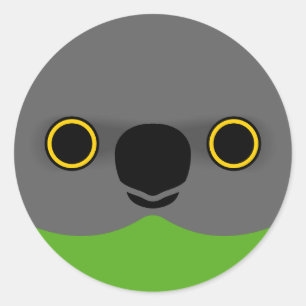 Het gezicht van een Senegalese papegaai Ronde Sticker