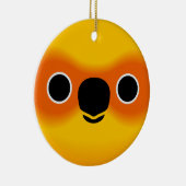 Het gezicht van een Sun Conure Keramisch Ornament (Rechts)