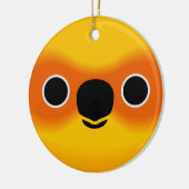 Het gezicht van een Sun Conure Keramisch Ornament (Links)