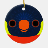 Het gezicht van een Sunset Loriket Keramisch Ornament (Voorkant)