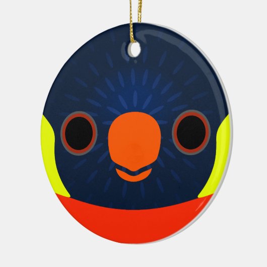 Het gezicht van een Sunset Loriket Keramisch Ornament (Links)