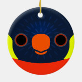 Het gezicht van een Sunset Loriket Keramisch Ornament (Achterkant)