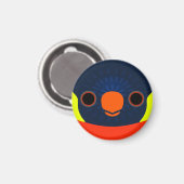 Het gezicht van een Sunset Loriket Magneet (Voorkant / Achterkant)