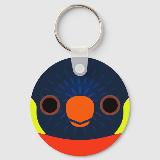 Het gezicht van een Sunset Loriket Sleutelhanger (Voorkant)