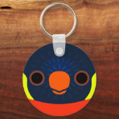 Het gezicht van een Sunset Loriket Sleutelhanger (Achterkant)