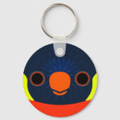 Het gezicht van een Sunset Loriket Sleutelhanger (Achterkant)